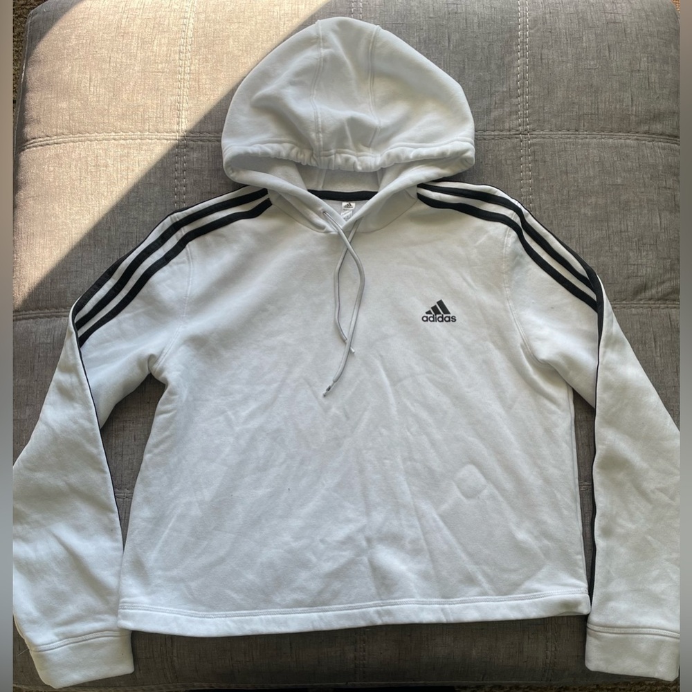 Adidas Essentials 3-stripe French Terry Crop Hoodie
